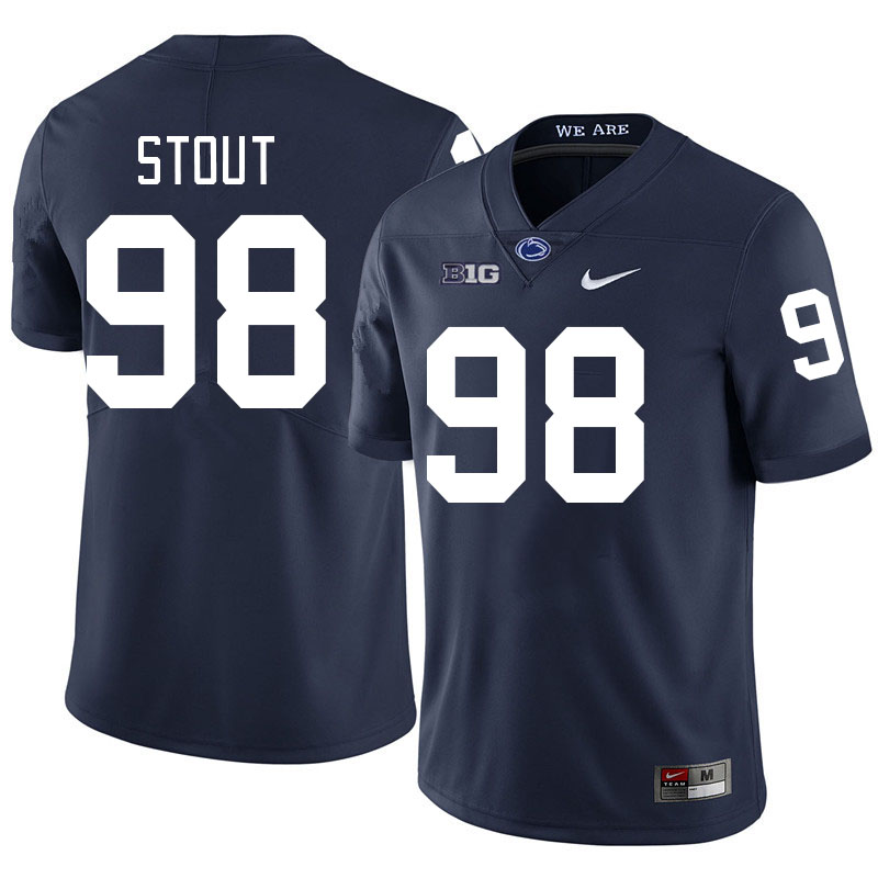 Penn State Nittany Lions #98 Jordan Stout College Football Jerseys Stitched Sale-Navy